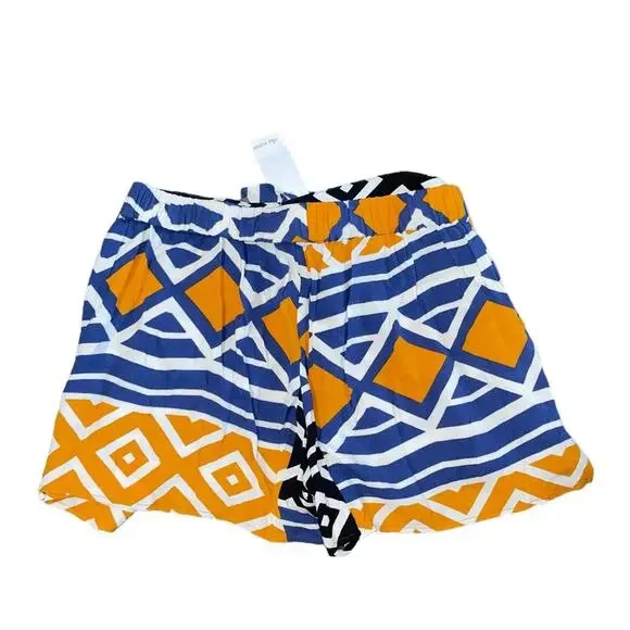 NWT! Ella Moss Sarong Printed Luanda Front Tie Shorts Skort - Size Large - Picture 10 of 10